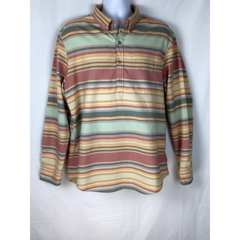 American Eagle Outfitters Retro Multistripe Shirt Men's XL Long Sleeve Beach